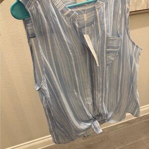 Zac & Rachel Light Blue Striped Blouse